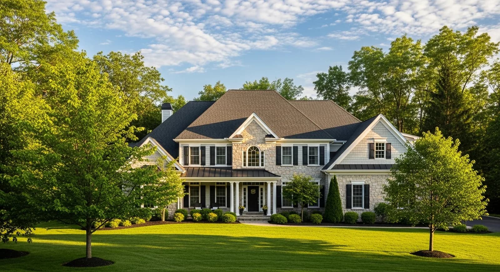 New Jersey home with a new architectural shingle roof by Overstate Roofing